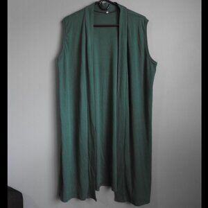 2/$13 Green Open Tight Knitted Vest - Large